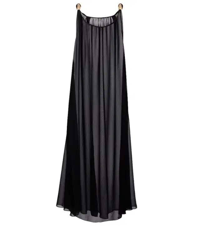ADRIANA DEGREAS Holiday embellished chiffon maxi dress