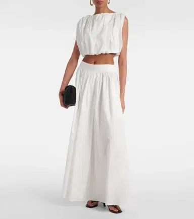 ADRIANA DEGREAS Inamorata cotton-blend crop top | Thumbnail 4