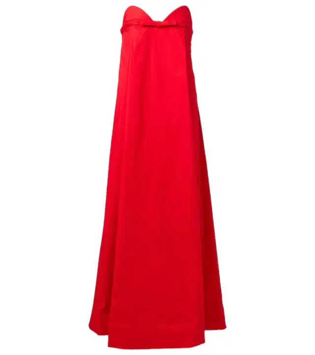 ADRIANA DEGREAS Bow-detail cotton-blend maxi dress