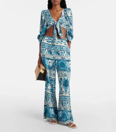 ADRIANA DEGREAS Printed wide-leg pants | Thumbnail 2