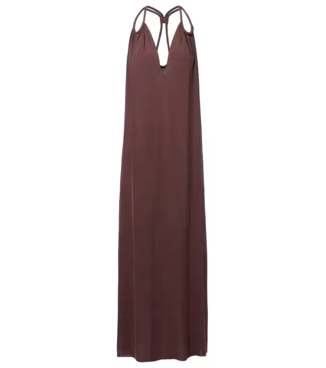 ADRIANA DEGREAS Satin maxi dress