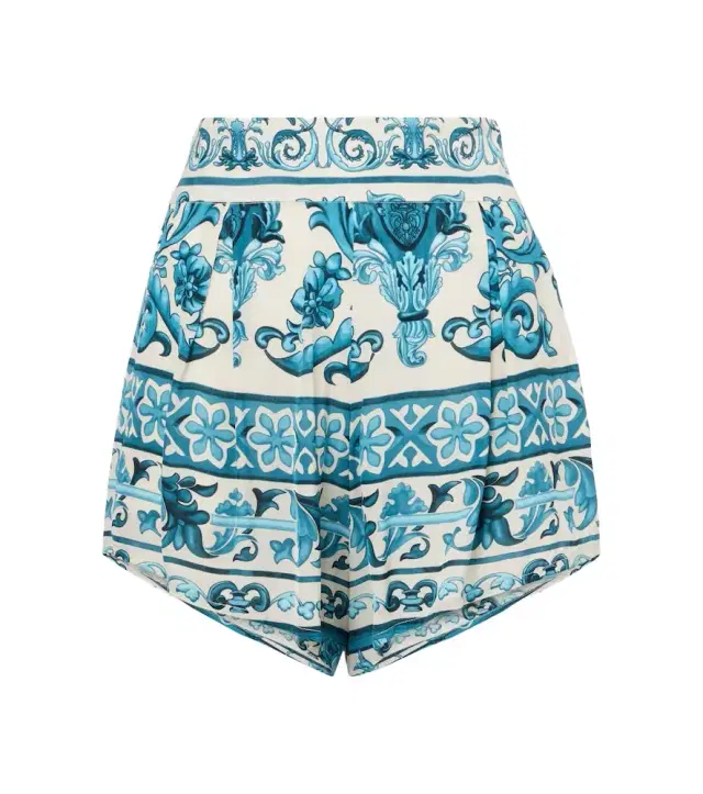 ADRIANA DEGREAS Printed high-rise shorts
