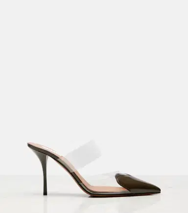 Alaïa Alaïa Caur 90 patent leather-trimmed mules | Thumbnail 3 Alaïa Alaïa Caur 90 patent leather-trimmed mules | Thumbnail 3