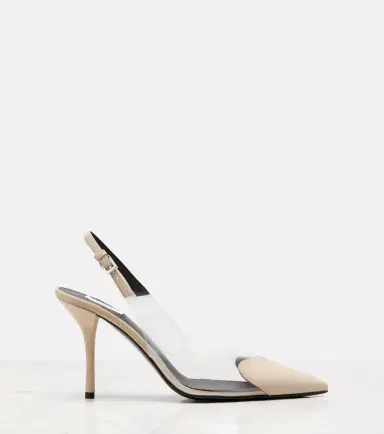 Alaïa Alaïa Caur 90 suede and PVC slingback pumps | Thumbnail 2 Alaïa Alaïa Caur 90 suede and PVC slingback pumps | Thumbnail 2