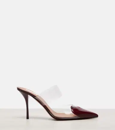 Alaïa Alaïa Le Caur 90 patent leather and PU mules | Thumbnail 2