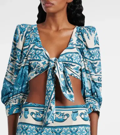 ADRIANA DEGREAS Printed crop top | Thumbnail 2