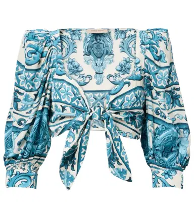 ADRIANA DEGREAS Printed crop top | Thumbnail 1
