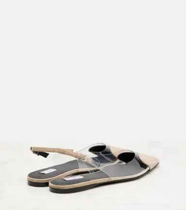 Alaïa Alaïa Caur suede and PVC slingback ballet flats | Thumbnail 4 Alaïa Alaïa Caur suede and PVC slingback ballet flats | Thumbnail 4