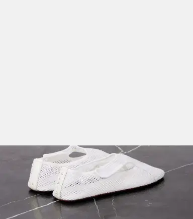 Alaïa Alaïa Flex leather-trimmed mesh ballet flats | Thumbnail 2
