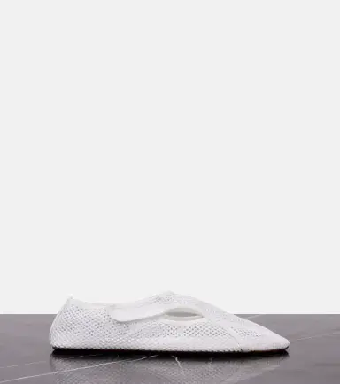 Alaïa Alaïa Flex leather-trimmed mesh ballet flats | Thumbnail 4