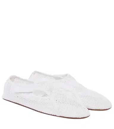 Alaïa Alaïa Flex leather-trimmed mesh ballet flats | Thumbnail 1