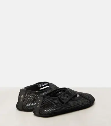 Alaïa Alaïa Fishnet slip-on shoes | Thumbnail 4