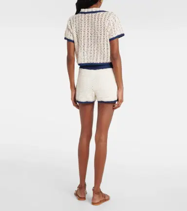 Anna Kosturova Coastal crochet cotton polo shirt | Thumbnail 3