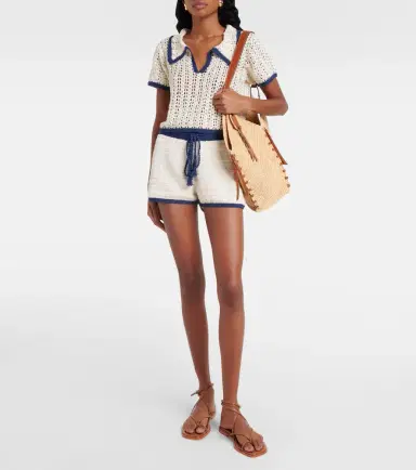 Anna Kosturova Seaside crochet cotton shorts | Thumbnail 2