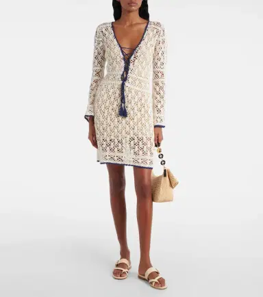 Anna Kosturova Bianca crochet cotton minidress | Thumbnail 2