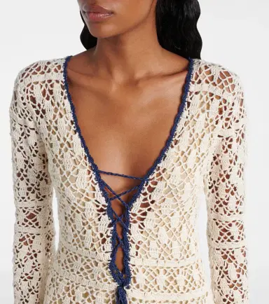 Anna Kosturova Bianca crochet cotton minidress | Thumbnail 4