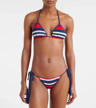 Anna Kosturova Gabrielle crochet cotton bikini top | Thumbnail 3