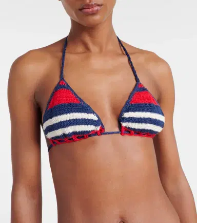 Anna Kosturova Gabrielle crochet cotton bikini top | Thumbnail 4