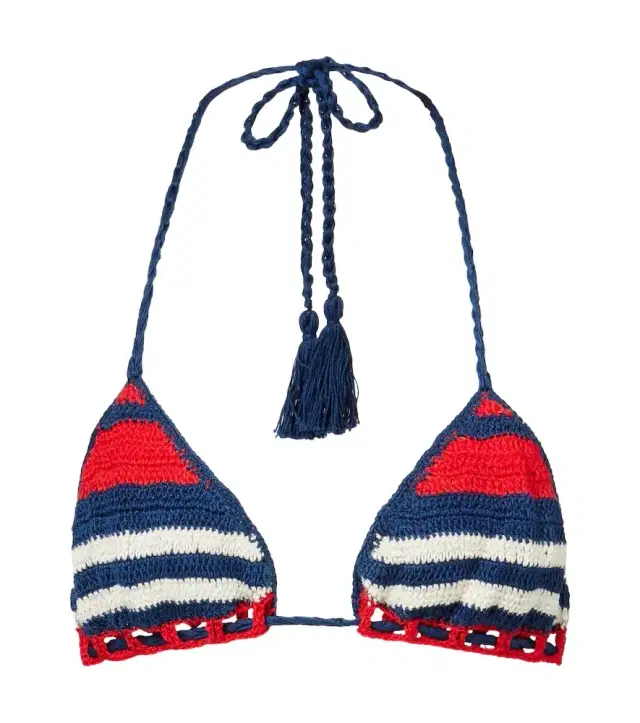 Anna Kosturova Gabrielle crochet cotton bikini top