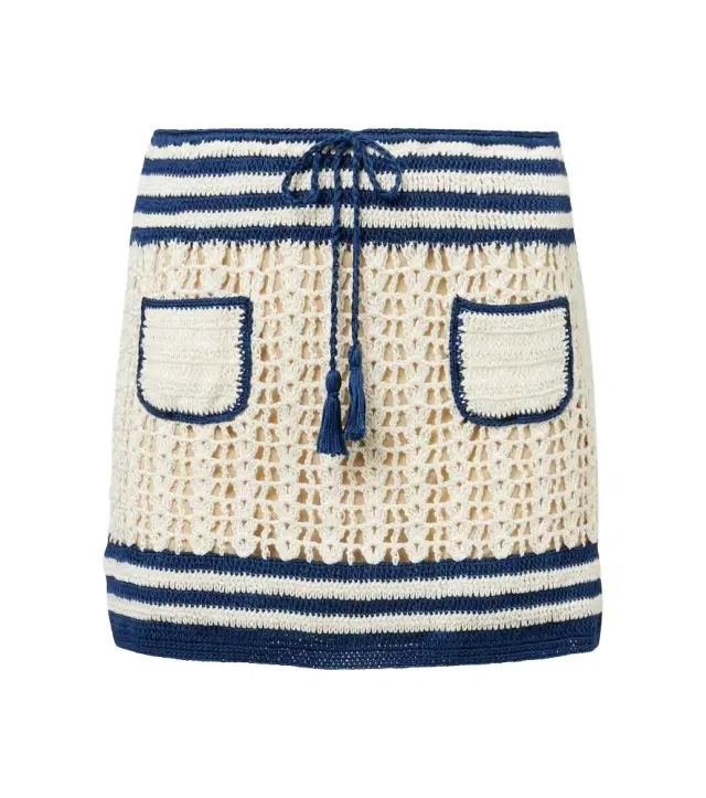 Anna Kosturova Gabrielle crochet cotton miniskirt