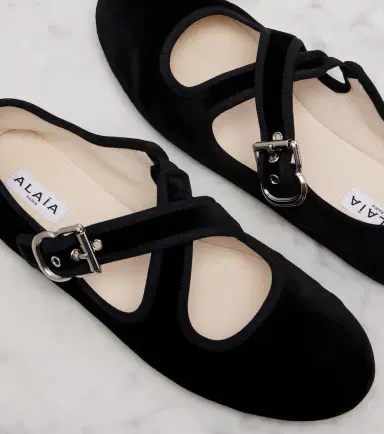 Alaïa Alaïa Velvet ballet flats | Thumbnail 2