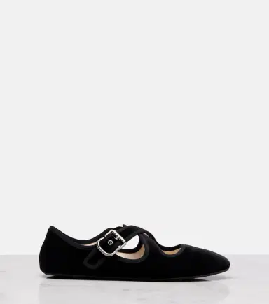 Alaïa Alaïa Velvet ballet flats | Thumbnail 3