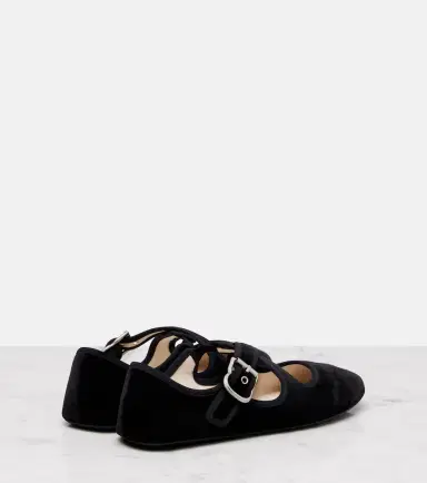 Alaïa Alaïa Velvet ballet flats | Thumbnail 4
