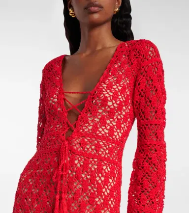 Anna Kosturova Bianca crochet cotton minidress | Thumbnail 4