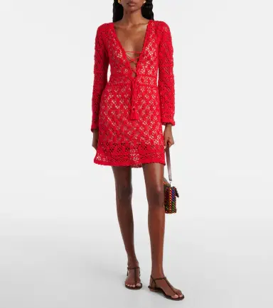 Anna Kosturova Bianca crochet cotton minidress | Thumbnail 5