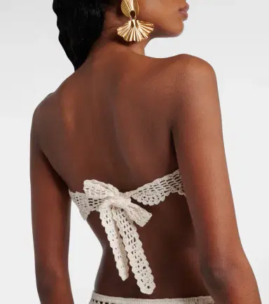 Anna Kosturova Cotton crochet crop top | Thumbnail 3