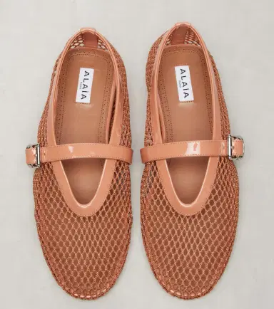 Alaïa Alaïa Fishnet ballet flats | Thumbnail 3