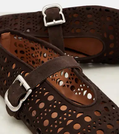 Alaïa Alaïa Vienne suede ballet flats | Thumbnail 2