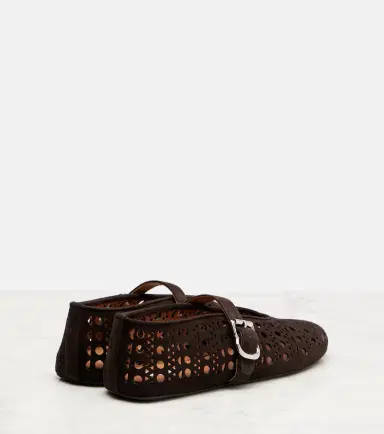 Alaïa Alaïa Vienne suede ballet flats | Thumbnail 4