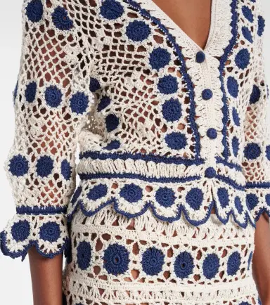 Anna Kosturova Bouquette crochet cotton cardigan | Thumbnail 5