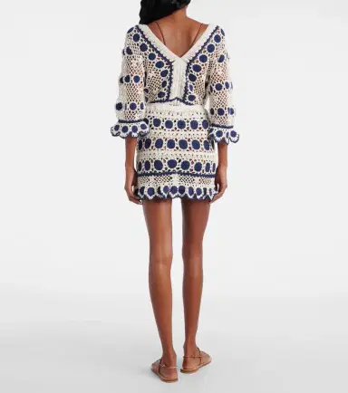 Anna Kosturova Bouquette crochet cotton miniskirt | Thumbnail 2