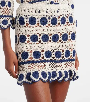 Anna Kosturova Bouquette crochet cotton miniskirt | Thumbnail 4