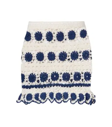 Anna Kosturova Bouquette crochet cotton miniskirt | Thumbnail 1