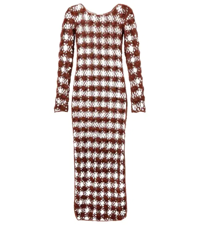Anna Kosturova Crochet cotton beach dress