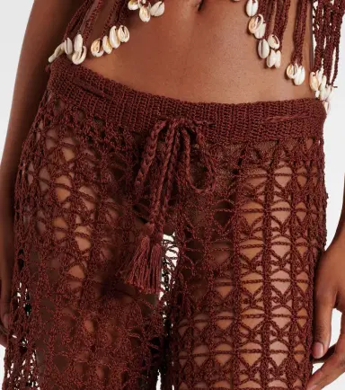 Anna Kosturova Crochet cotton wide-leg pants | Thumbnail 3