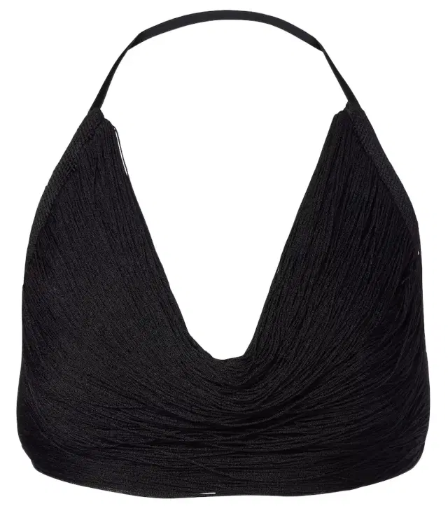 The Attico Fringed halterneck bralette