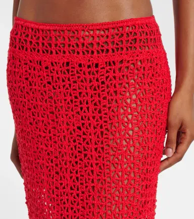 Anna Kosturova Rosette crochet cotton maxi skirt | Thumbnail 3