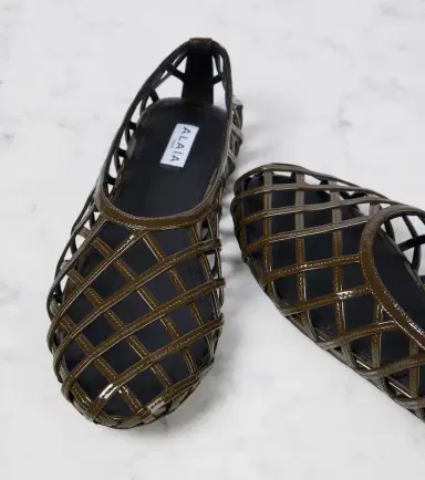 Alaïa Alaïa Cage leather ballet flats | Thumbnail 4