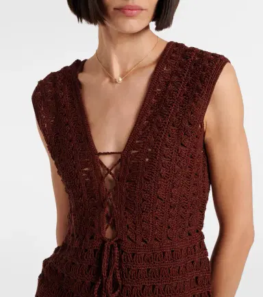 Anna Kosturova Jennifer crochet cotton minidress | Thumbnail 2