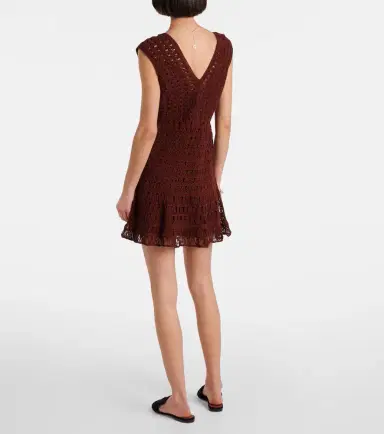 Anna Kosturova Jennifer crochet cotton minidress | Thumbnail 4