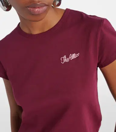 The Attico Logo cropped cotton jersey T-shirt | Thumbnail 4