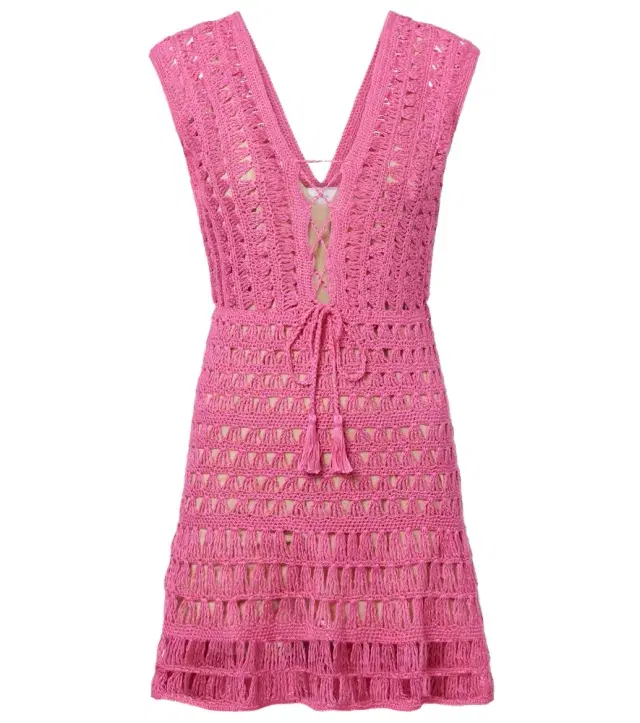 Anna Kosturova Jennifer crochet cotton minidress