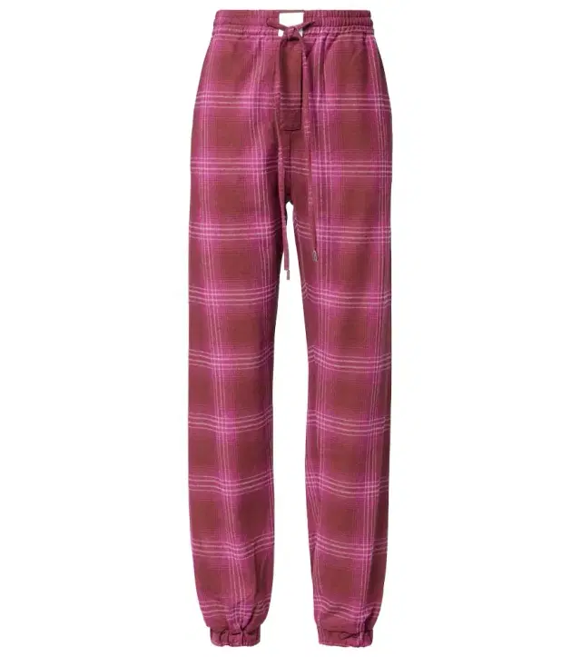 The Attico Checked cotton flannel sweatpants