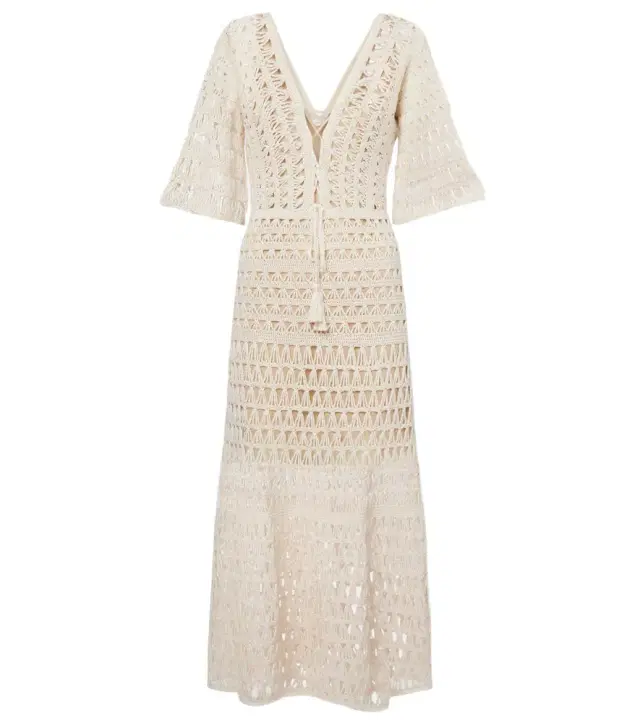 Anna Kosturova Crochet cotton maxi dress