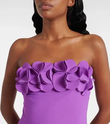 Karla Colletto Tess floral-appliqué swimsuit | Thumbnail 2