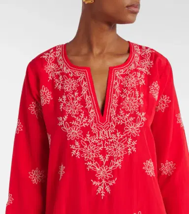 Juliet Dunn Embroidered silk kaftan | Thumbnail 2